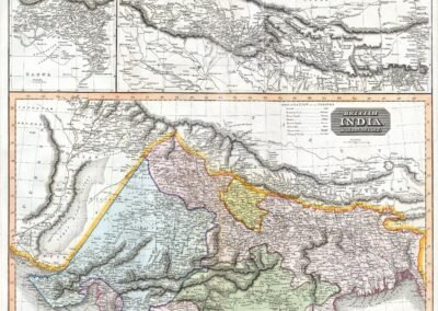 British India, Northern Part (with insets: Nepal, Kabul, and Northern Frontier routes)