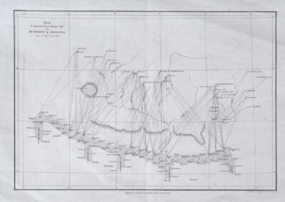 Map To Illustrate Col. A. S. Waugh’s Paper on Mt. Everest & Deodanga (“Devadhunga”)- 1858