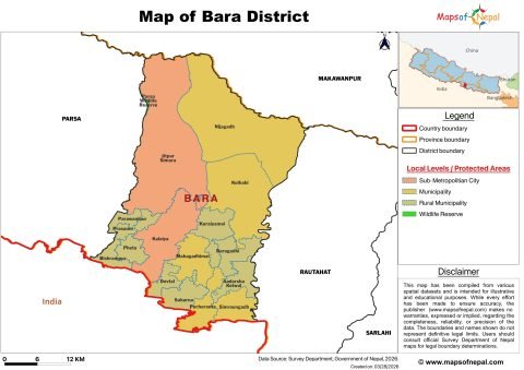 Bara - Maps of Nepal