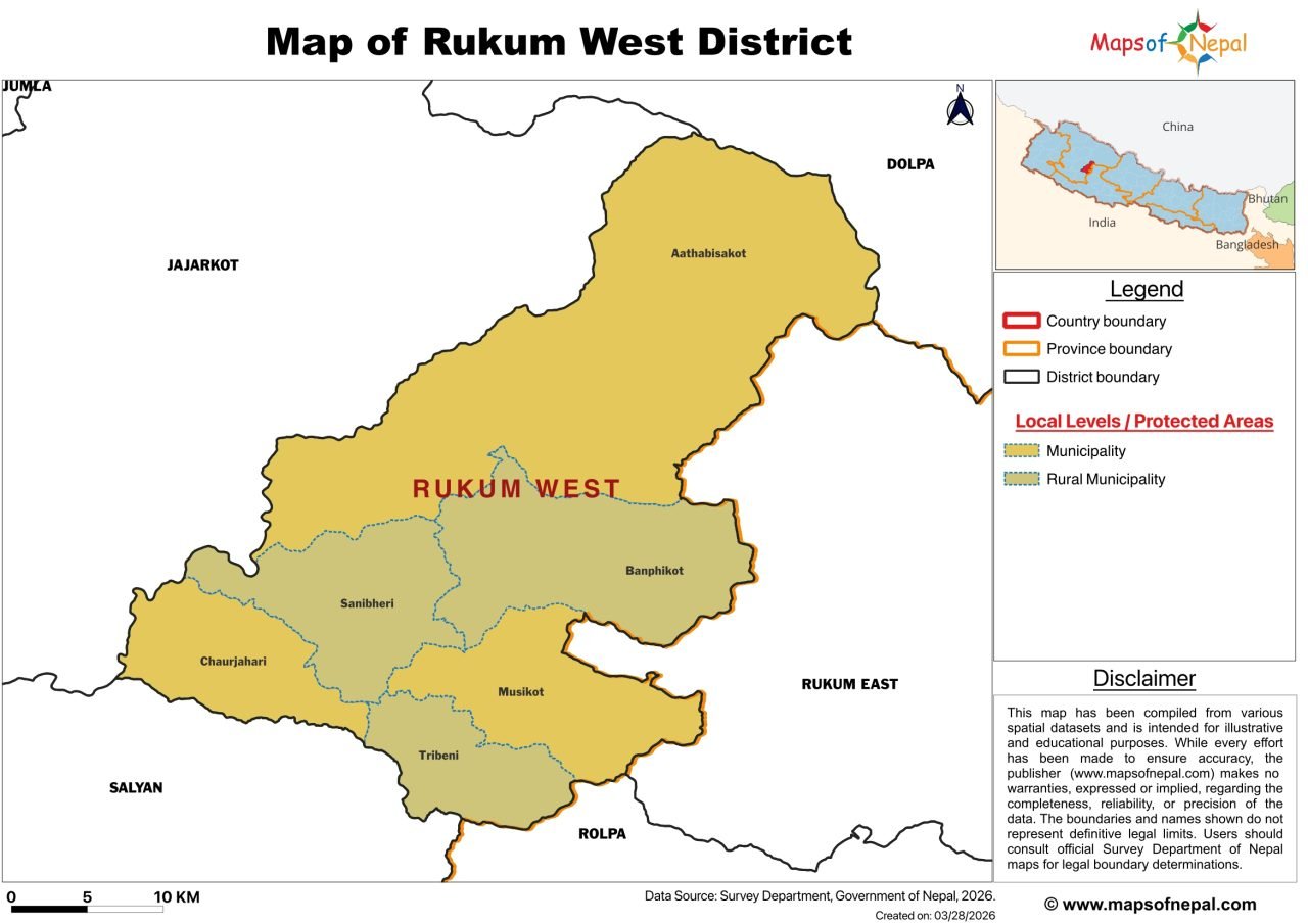 Musikot Rukum West - Maps of Nepal