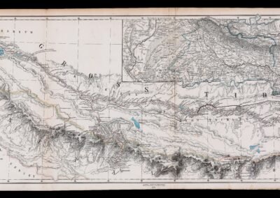 Route Surveyed by the Pundit Explorers in Great Tibet, Upper Brahmaputra, in Nepal, and in the Himalayas