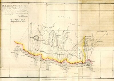 Geodetic Triangulation Map of Mt.Everest – 1857