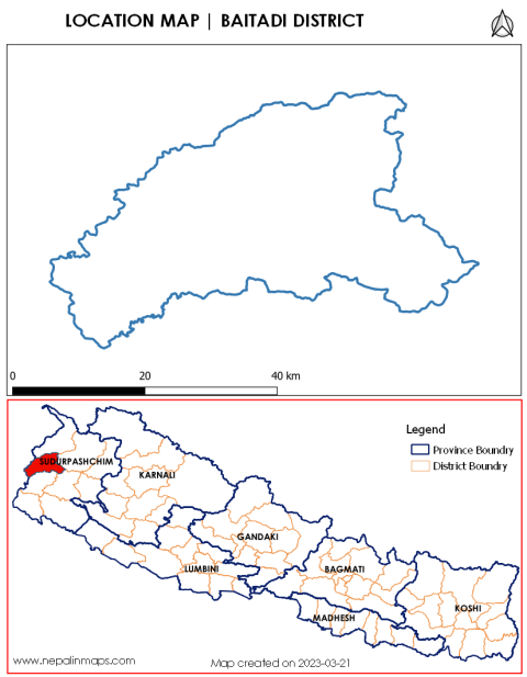 Baitadi - Maps of Nepal