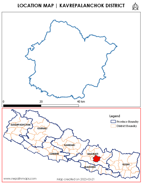 Kavrepalanchok - Maps of Nepal
