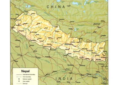 Political Map of Nepal – 1990