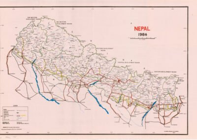 Map of Nepal – 1984