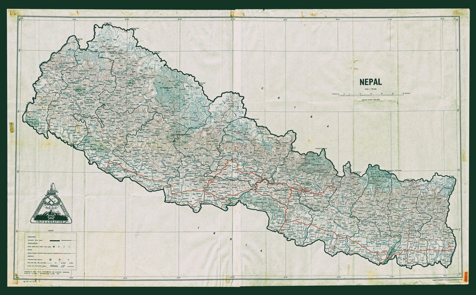 map of nepal Mountain adventure nepal police