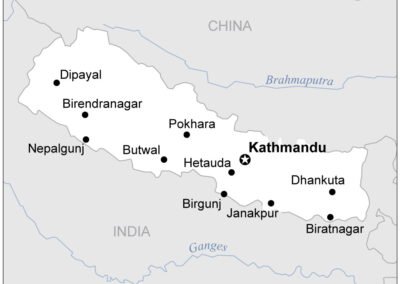 Nepal Location Map – 2013